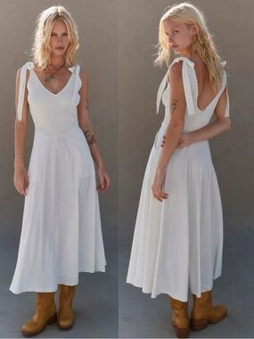 free people santorini midi dress Santorini Fauxchet Sweater Dress